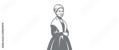 Historic Black Woman Portrait Illustration