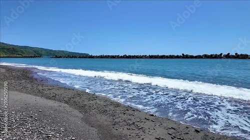 奈半利川の河口に広がるふるさと海岸