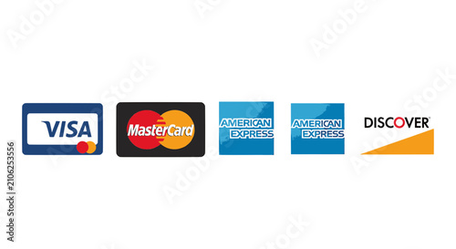 фотографія Major Credit Card Logos for Digital Payment Options