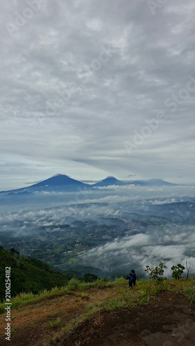 Photography mountain landscape with clouds