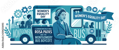 Women's Equality Day Commemoration with Bus and Figures