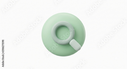 Digital magnifying glass icon for search and discovery concepts