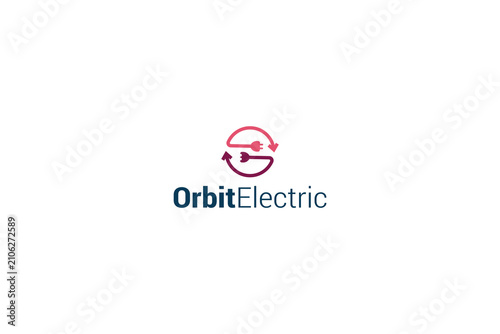 Fotografie Letter O rotational orbit electronic logo