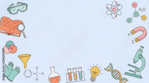 World Science and laboratory day icons background image