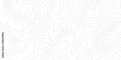 Fotografie Modern Minimal Topographic Contour Line Background with Mountain Relief and Abst