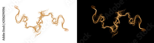 Fotografía Smoke flowing golden swirling wisps for cinematic visual effects featuring PNG,