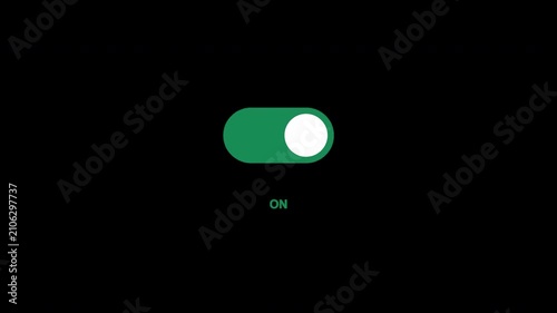Toggle Switch Off UI Animation Overlay Alpha Channel Transparent 4K Light