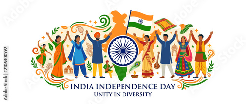 Diverse People Celebrate National Unity and Heritage