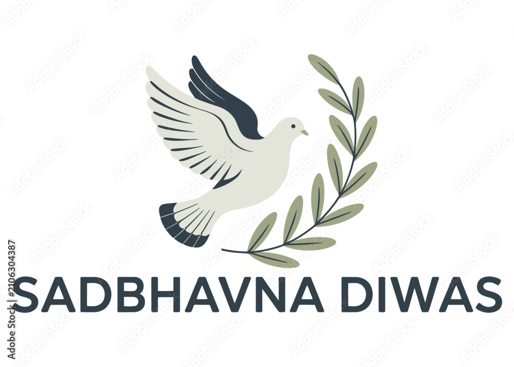 Naklejka premium Sadbhavana Diwas Peace and Unity Vector Illustration