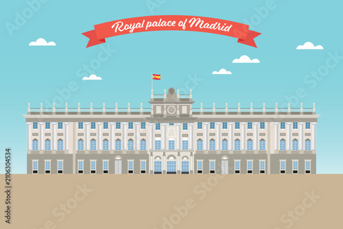 Royal Palace Madrid Vector illustration