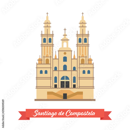 Santiago de Compostela cathedral in Spain