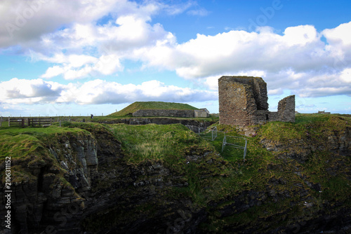 Castle Of Old Wick view by summer, North Scotland