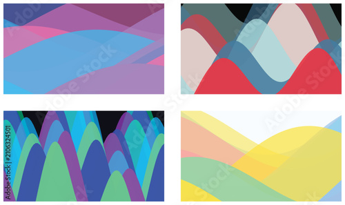 Fotografie Soft pastel wave composition showing gentle curved shapes in light harmonious to