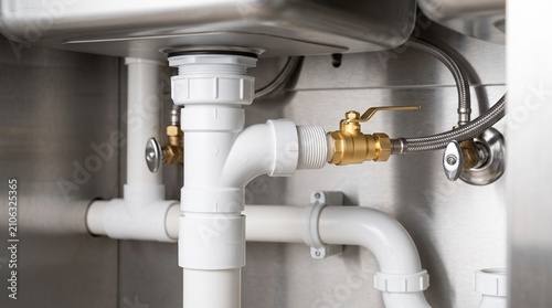 Modern under sink plumbing connections