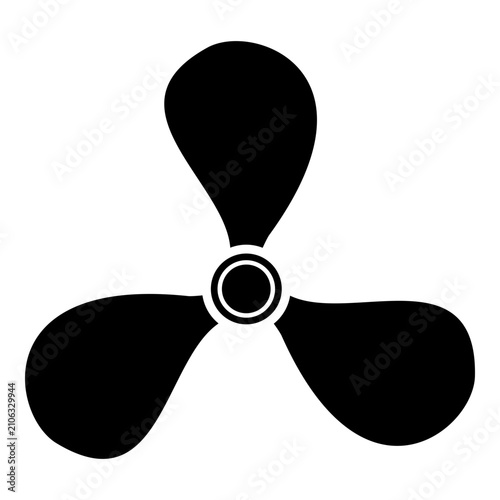 ship propeller solid icon