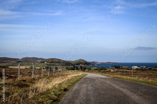 Scenic road view, Assynt area, North Scotland