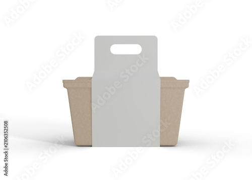 Gift Carrier Box Mockup for Packaging Design Showcase