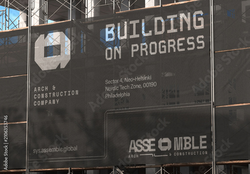 Construction Scaffolding Mockup