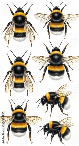 Fuzzy Aviators: A Study in Striking Yellow and Black Patterns