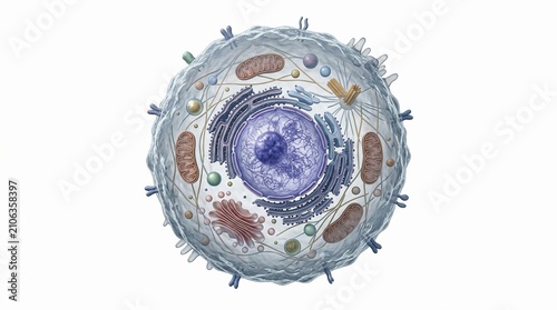 Complete 3d structure of an animal cell organelle map