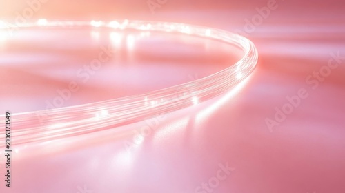 Delicate Pink Glow of Illuminated Fiber Optics