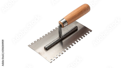 Quadro su tela Professional stainless steel notched trowel tile adhesive tool isolated on trans
