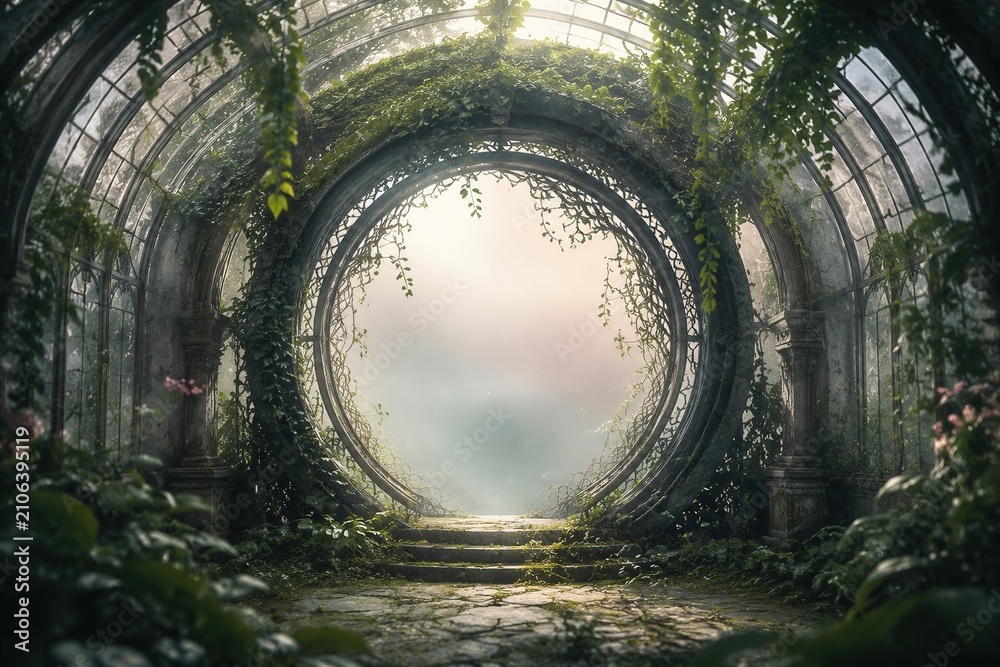 Fototapeta premium Enchanted Garden Archway with Lush Vines