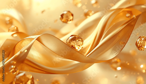 gold color 3d curve background