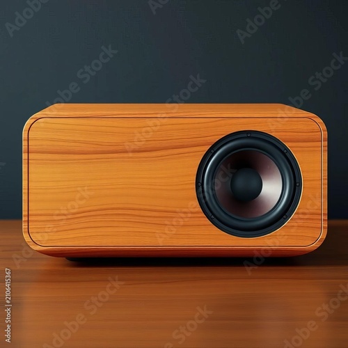 Minimalist wooden speaker design with sleek lines, ||wooden speakers, audiophile