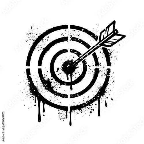 Target Arrow Bullseye Graffiti Spray Paint Stencil Urban Street Art Icon