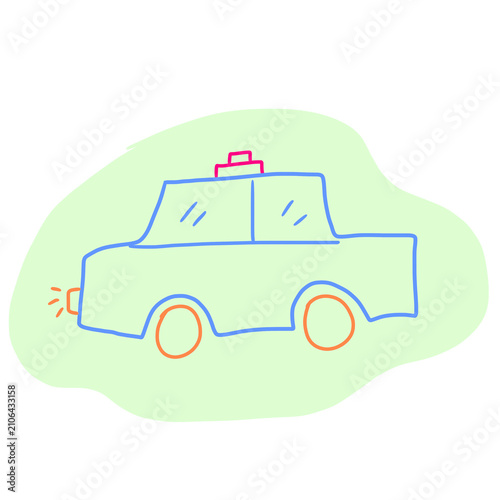 car children draw style transparent background