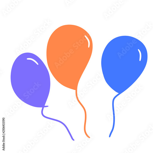 colorful balloons transparent background