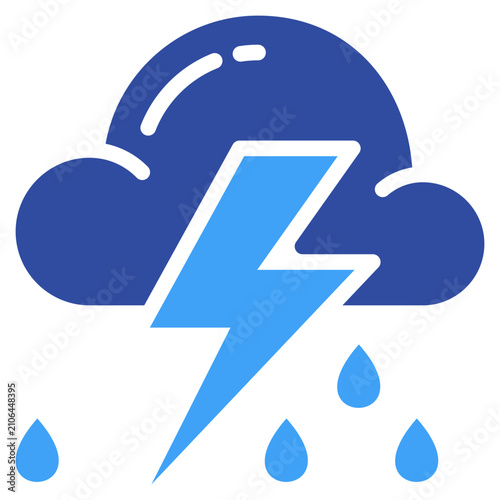 Quadro su tela Illustration elements of Storm