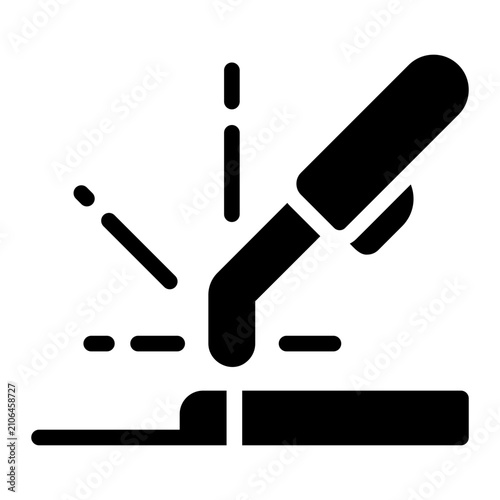 welding glyph icon