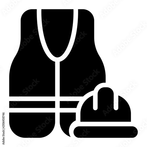 safety at work glyph icon