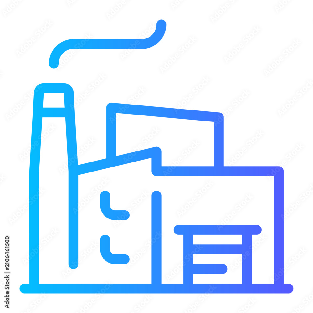 Fototapeta premium factory gradient icon