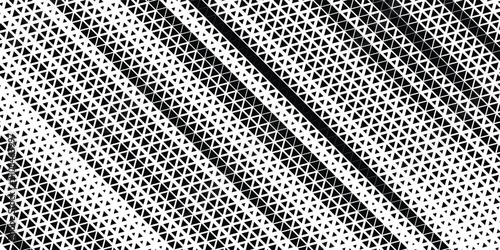 Black and White Geometric Triangle Pattern Background with Diagonal Grid Texture