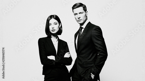 Professional Duo in Black a...
