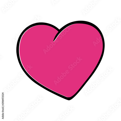 Heart doodle, love concept doodle, Valentine's Day decoration. Hand-drawn romantic love sign. Sketch minimalism design for February 14 valentine's day, line art Isolated. Vector illustration