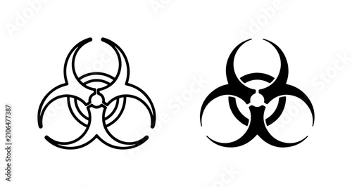 Fotografía Biohazard symbol vector icon, biological hazard warning sign, danger pictogram,