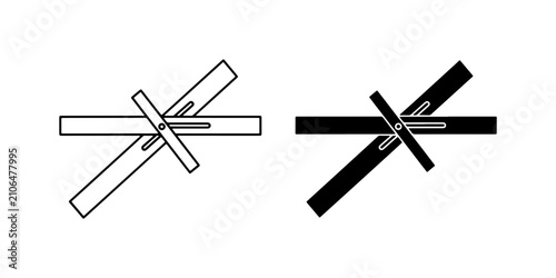 Bild auf Leinwand Not Equal Symbol, Inequality Sign, Mathematical Comparison, Vector Icons