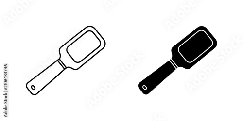 Tableau sur toile Security Scanner Wand, Metal Detector Icon, Safety Inspection Tool, Black and Wh