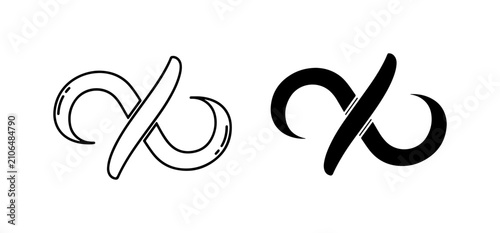 Canvastavla Infinity Symbol Vector Art, Endless Loop Icon, Eternal Concept, Timeless Design,