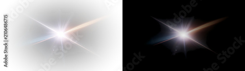 Принти на полотні Realistic shimmering effect, isolated on a transparent background for overlay