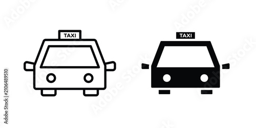 Fotografía Taxi icon flat pictograms pack