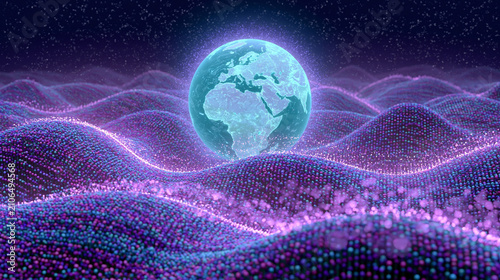 Digital Earthscape: A glowi...