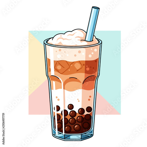 Refreshing summer drink in a mason jar with ice, lime, mint, berries, orange slice, and a colorful straw.