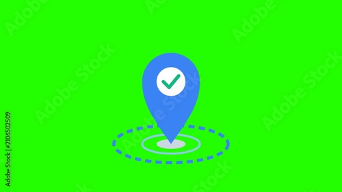 Location Pin With Success Checkmark Isolated On A Solid White Background For Digital Navigation