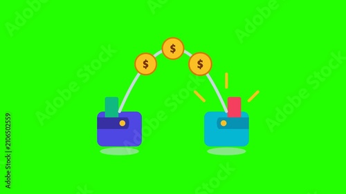 Online payment transactions with digital wallets, isolated white