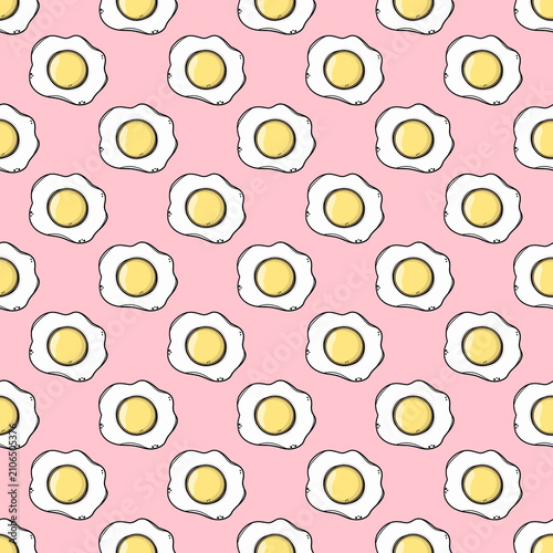 Pattern Seamless Food Doodle Collection Cute Fruits Vegetables Healthy Food Hand Draw Repeat Pattern Food Illustration for Fabric Digital Paper Background